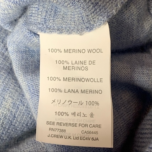 J. CREW Women's Size XXL BLUE WOOL ASYMMETRICAL ZIPPER ZIP SWEATER TOP - Picture 7 of 11